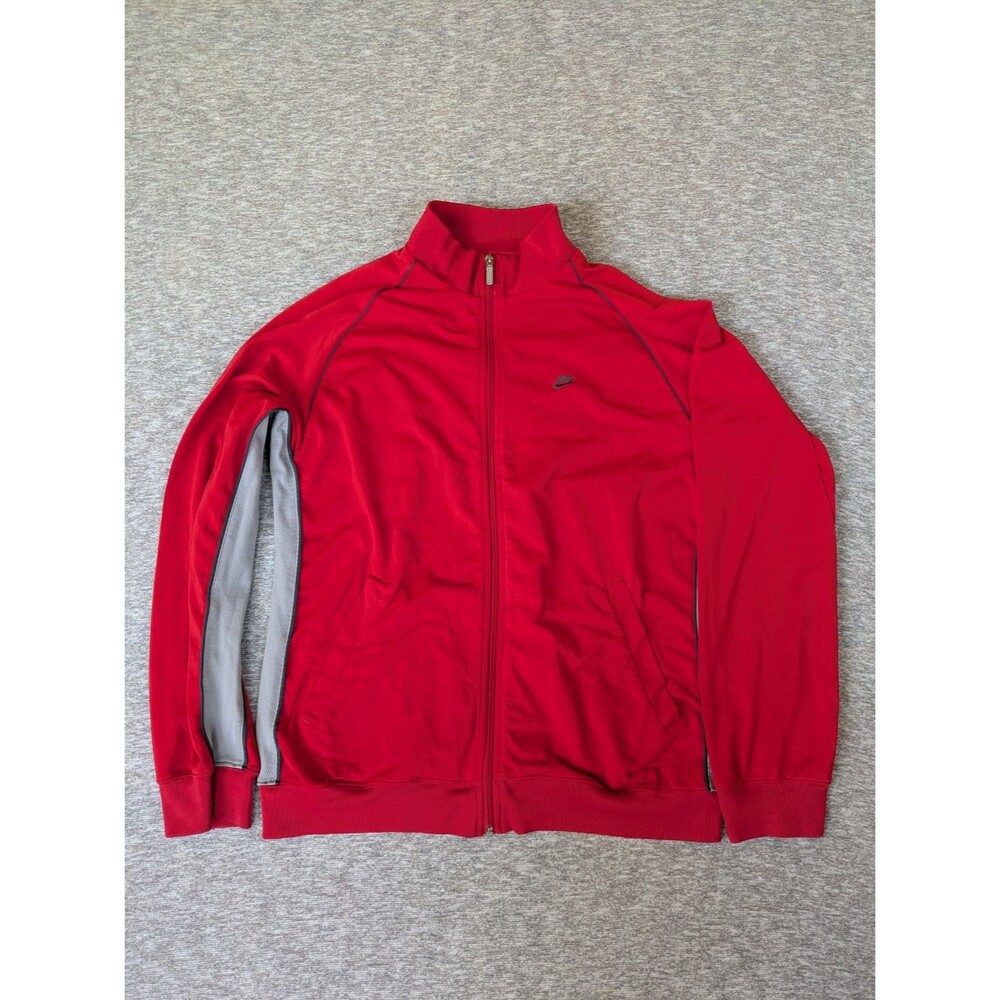 Vintage Nike Full Zip Track Jacket Red/Gray Men's Size L Activewear Blokecore
